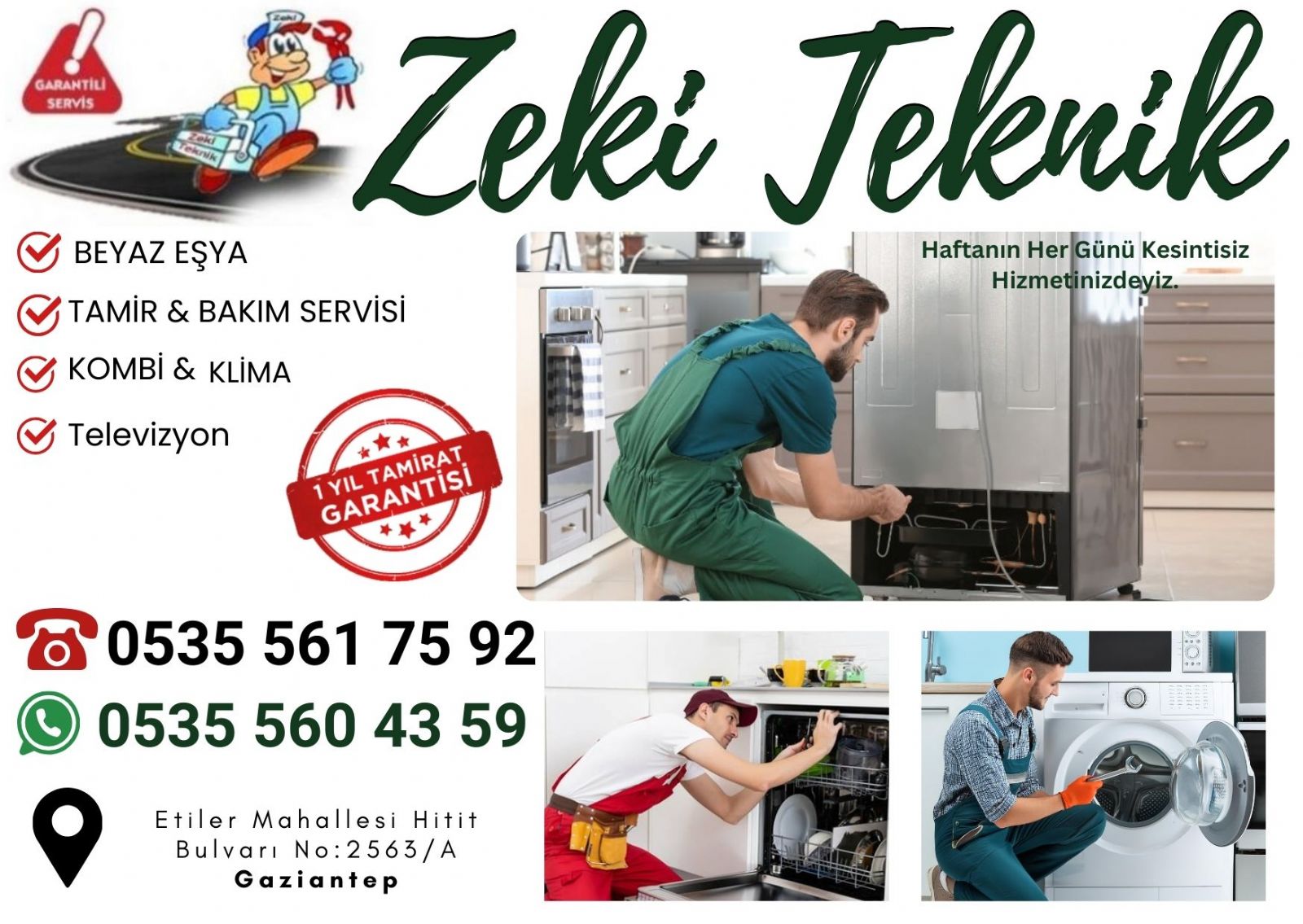 Gaziantep Beyaz Eşya Tamircisi